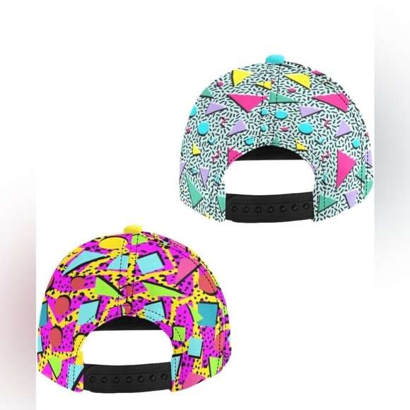 Women’s Neon Multicolored 80s 90s Hats - Picture 6 of 6
